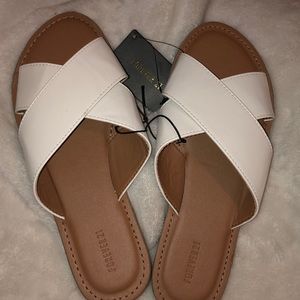 White sandals